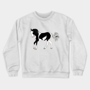 Black Tobiano Horse Crewneck Sweatshirt